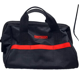 Vintage Black CRAFTSMAN Canvas Zipped Tool Bag 12x8x8"